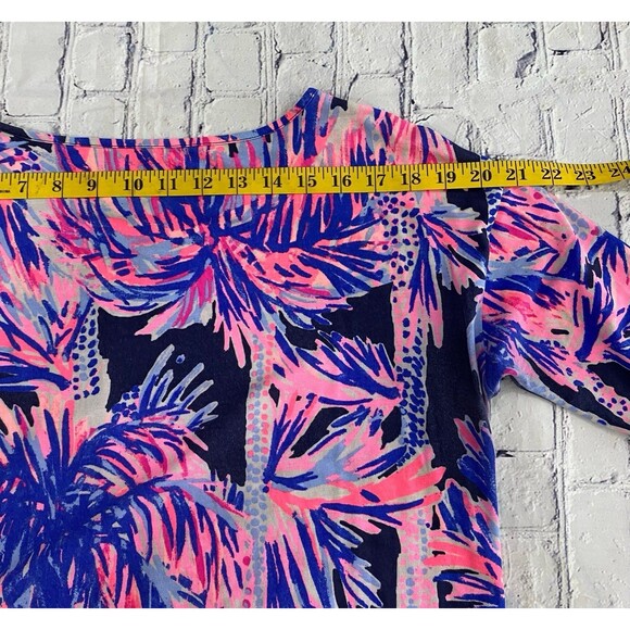 Lilly Pulitzer Top Blouse Women’s Size S Color Pink Tassel 3/4 Length Sleeve - Picture 6 of 10